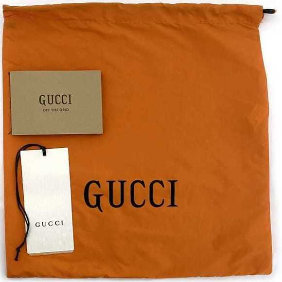 GUCCI Orange Black Off the Grit Canvas Leather Backpack - Picture 11 of 11